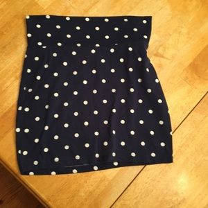 Navy polka dot Charlotte Russe skirt!